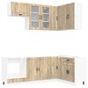 vidaXL Unidad de cocina PORTO 8 uds. Roble Sonoma Madera de ingenier&iacute;a