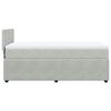 vidaXL Cama box spring con colch&oacute;n terciopelo gris claro 80x200 cm