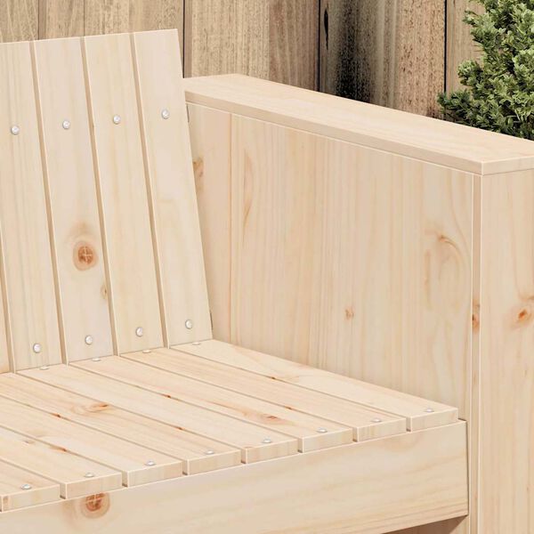 vidaXL Sofá de jardín Marrón 134 x 60 x 62 cm Madera de pino macizo