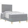 vidaXL Cama tipo Box Spring con colch&oacute;n Gris Claro 120 x 190 cm tela