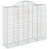 vidaXL Cesta gaviones forma arco hierro galvanizado 200x50x160/180 cm