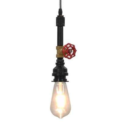 vidaXL Lámpara de techo diseño de grifo negra E27