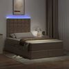 vidaXL Cama con almacenamiento y LED con LED Capuchino 120 x 190 cm
