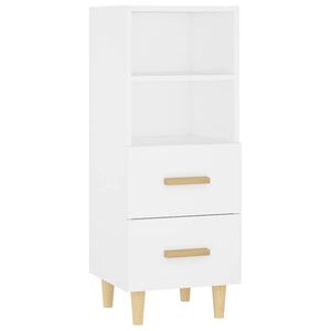 vidaXL Aparador de madera contrachapada blanco 34,5x34x90 cm