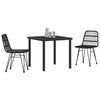vidaXL Conjunto de Comedor de Jard&iacute;n 3 pcs Negro