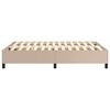 vidaXL Estructura Estructura de cama con somier cuero sint&eacute;tico capuchino 140x190cm