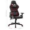 vidaXL Silla de gaming de cuero sint&eacute;tico negro y rojo tinto