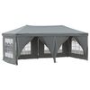 vidaXL Carpa para fiestas plegable con paredes gris antracita 3x6 m