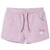 vidaXL Pantalones cortos infantiles con cord&oacute;n color lila mixto 116
