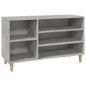 vidaXL Zapatero madera contrachapada gris hormig&oacute;n 102x36x60 cm