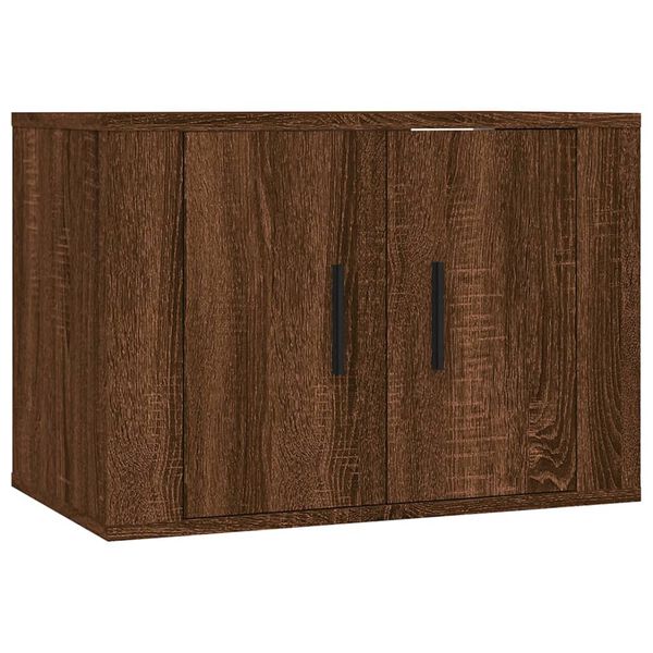 vidaXL Set de muebles para TV 3 pzas madera contrachapada roble marr&oacute;n
