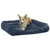 vidaXL Cama para perros de cuero sintético azul oscuro 80x68x23 cm