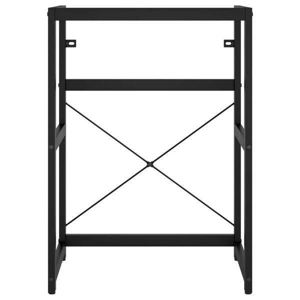 vidaXL Estructura de lavabo de hierro negro 59x38x83 cm