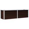 vidaXL Arriate de acero galvanizado marr&oacute;n 160x40x45 cm