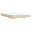 vidaXL Cama box spring con colch&oacute;n tela color crema 140x200 cm