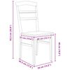 vidaXL Silla de comedor 2 pcs Natural Madera de Caucho S&oacute;lido