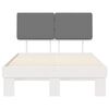 vidaXL Estructura de Cama con Cabecera Tapizada Gris Claro