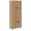 vidaXL Aparador alto Roble artisan 69,5 x 34 x 180 cm