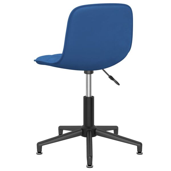 vidaXL Silla de oficina giratoria de terciopelo azul