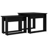 vidaXL Juego de Mesas de Centro 2 uds. Roble Negro 50 x 52 x 42 cm