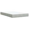 vidaXL Cama box spring con colch&oacute;n terciopelo gris claro 120x200 cm