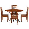 vidaXL Juego de mesas de comedor 5 piezas madera maciza de acacia
