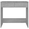 vidaXL Escritorio de madera contrachapada gris Sonoma 80x40x75 cm