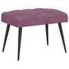 vidaXL Banco con tapicer&iacute;a con botones Morado 60 x 40 x 45 cm