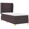 vidaXL Cama con Somier y Colch&oacute;n Gris Oscuro 90x190 cm de Tela tela