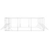 vidaXL Perrera de exterior acero galvanizado plateado 6x10x2 m