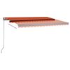 vidaXL Toldo de pie automático naranja y marrón 450x350 cm
