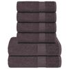 vidaXL Juego de toallas FROGN 6 piezas antracita 360 g/m&sup2;
