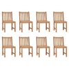 vidaXL Sillas de jard&iacute;n 8 unidades madera maciza de teca