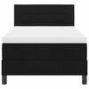 vidaXL Cama tipo Box Spring con cabecera Manual Negro 90 x 200 cm tela