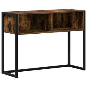 vidaXL Mesa Auxiliar Roble Humo 100 x 36 x 75 cm Madera contrachapada