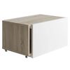 FMD Mesa de centro extensible color blanco y roble