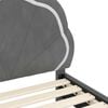 vidaXL Estructura de cama para niños pequeños con cabecera Gris oscuro