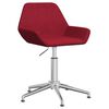 vidaXL Silla de comedor giratoria tela color vino tinto