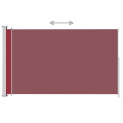 vidaXL Toldo lateral retráctil de jardín rojo 180x300 cm