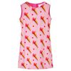 Vestido infantil rosa brillante 92
