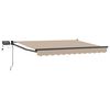 vidaXL Toldo manual retr&aacute;ctil con LEDs Beige y Antracita 3,5 x 2 m