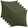 vidaXL Funda de almohada 6 uds. ALMELO Verde 40 x 40 cm pana