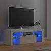 vidaXL Mueble de TV con luces LED blanco brillante 120x35x40 cm
