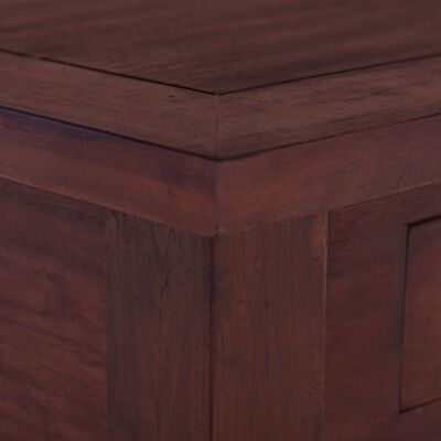 vidaXL Mesa de centro clásica madera maciza caoba marrón 68x68x30 cm