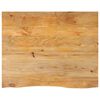 vidaXL Tablero de mesa borde natural madera maciza mango 90x80x3,8 cm