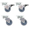 vidaXL Ruedas dobles giratorias 4 unidades 50 mm