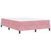 vidaXL Cama tipo Box Spring con colch&oacute;n Rosa 140 x 210 cm tela
