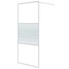 vidaXL Mampara de ducha vidrio ESG transparente blanco 90x195 cm