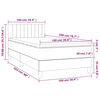 vidaXL Cama box spring con colch&oacute;n tela marr&oacute;n oscuro 100x200 cm