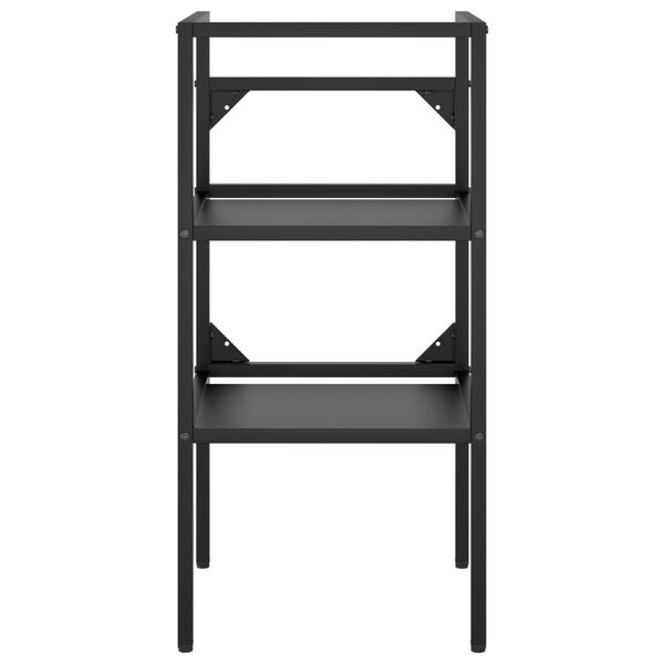 vidaXL Estructura de ba&ntilde;o con lavabo incorporado hierro negro